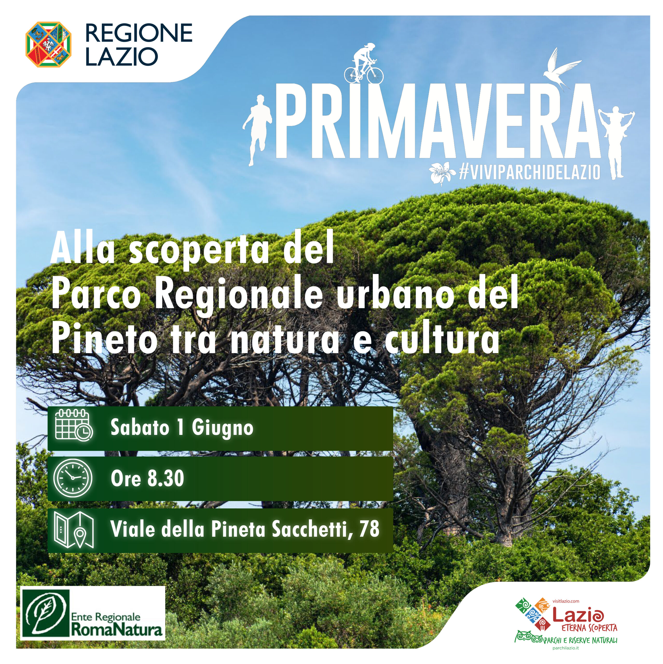 Sabato 1° Giugno 2024 - Visita Naturalistica al Parco Urbano del Pineto