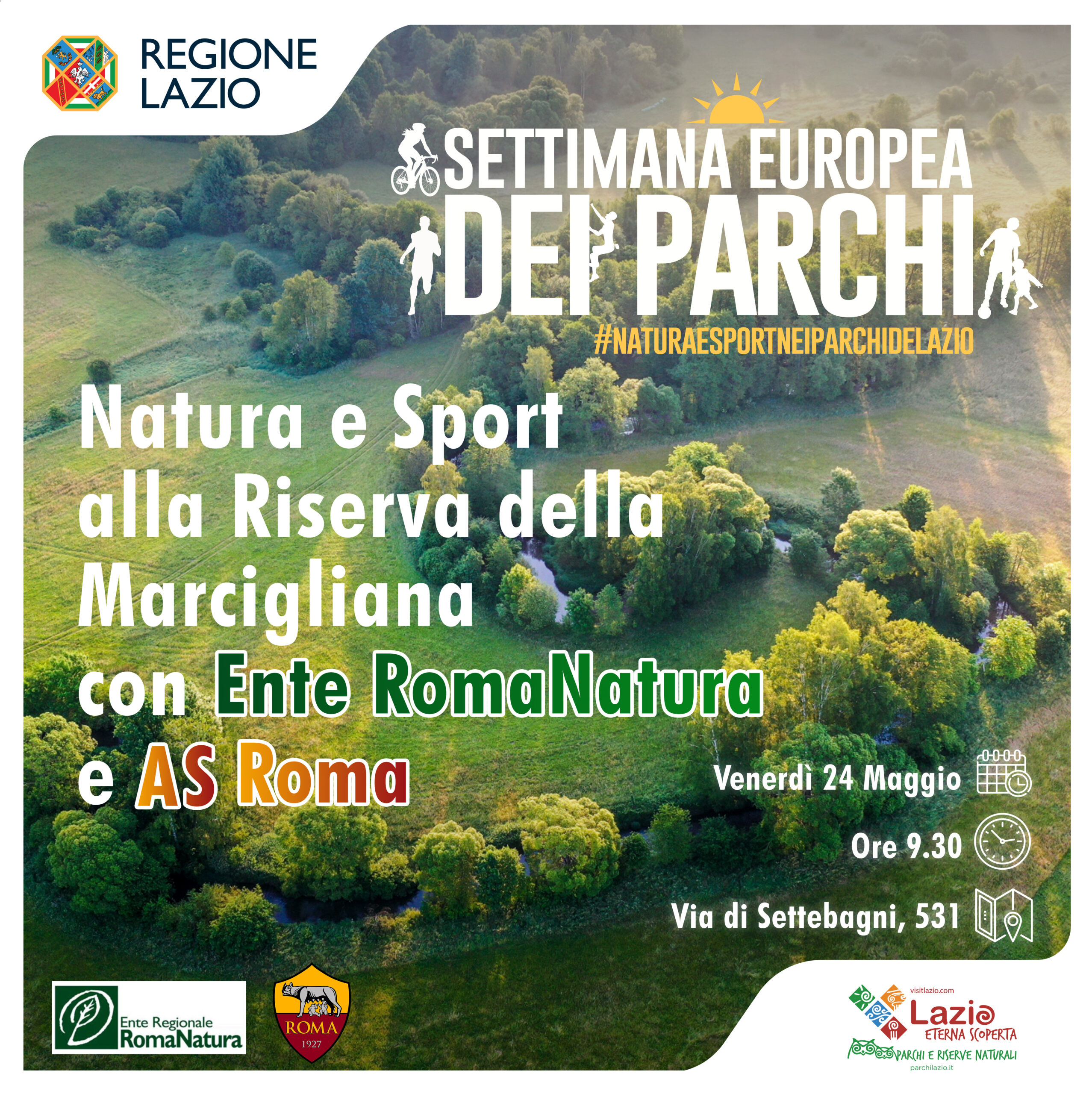 Natura e Sport alla Riserva della Marcigliana con RomaNatura e AS Roma