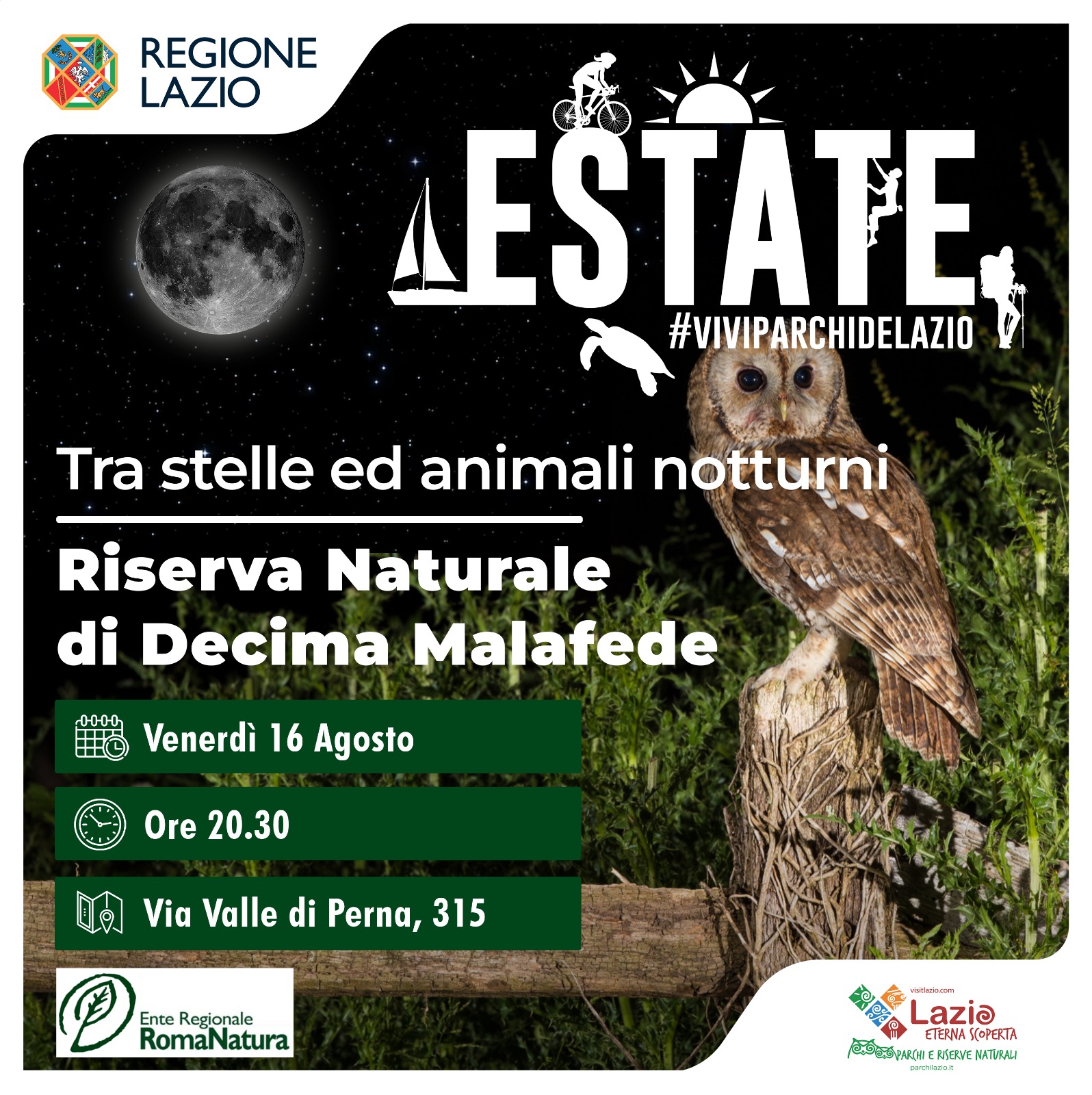 Escursione Notturna nella Riserva Naturale di Decima Malafede-16-agosto