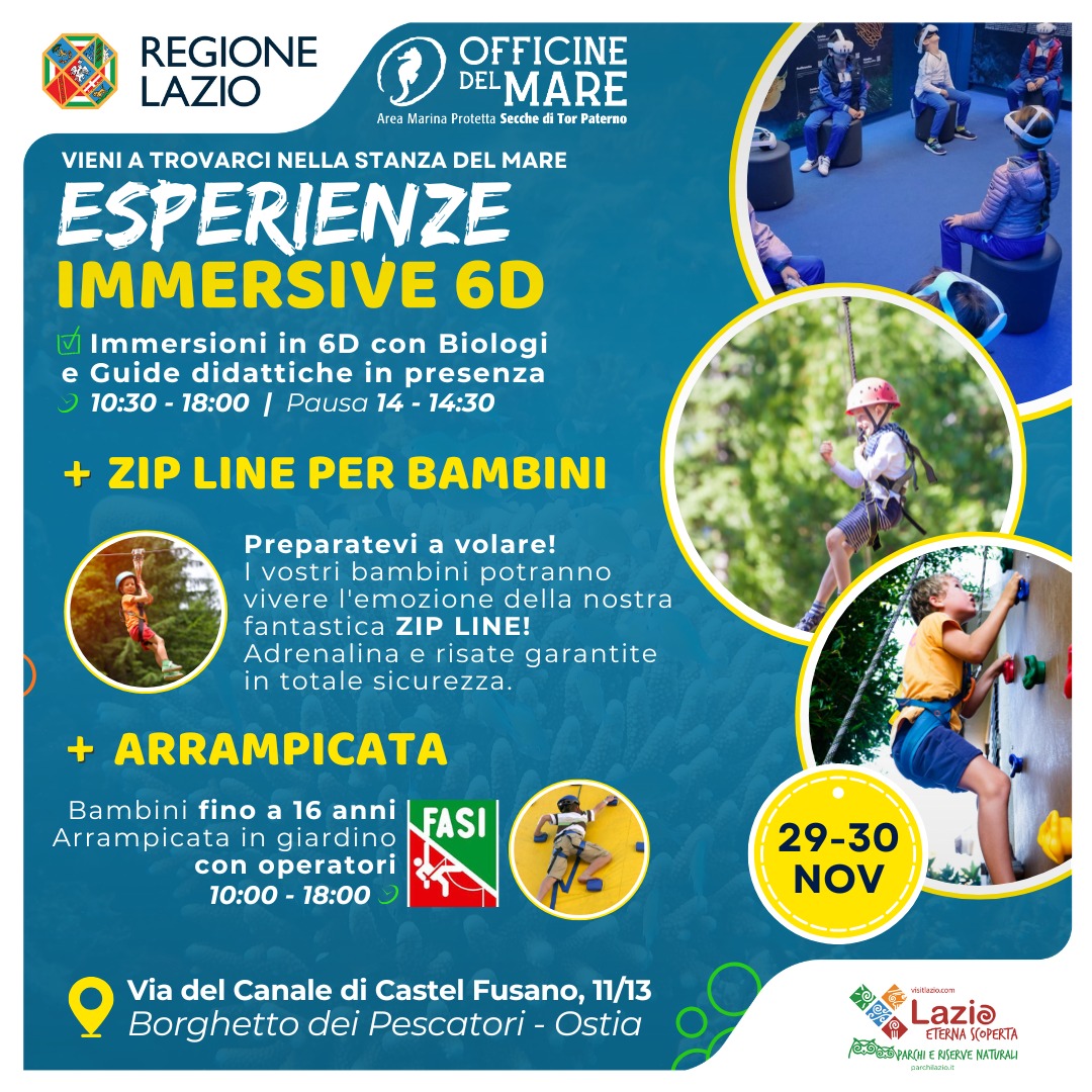 Officine del Mare 29-30 Novembre - Esperienze immersive-6d-zip-line