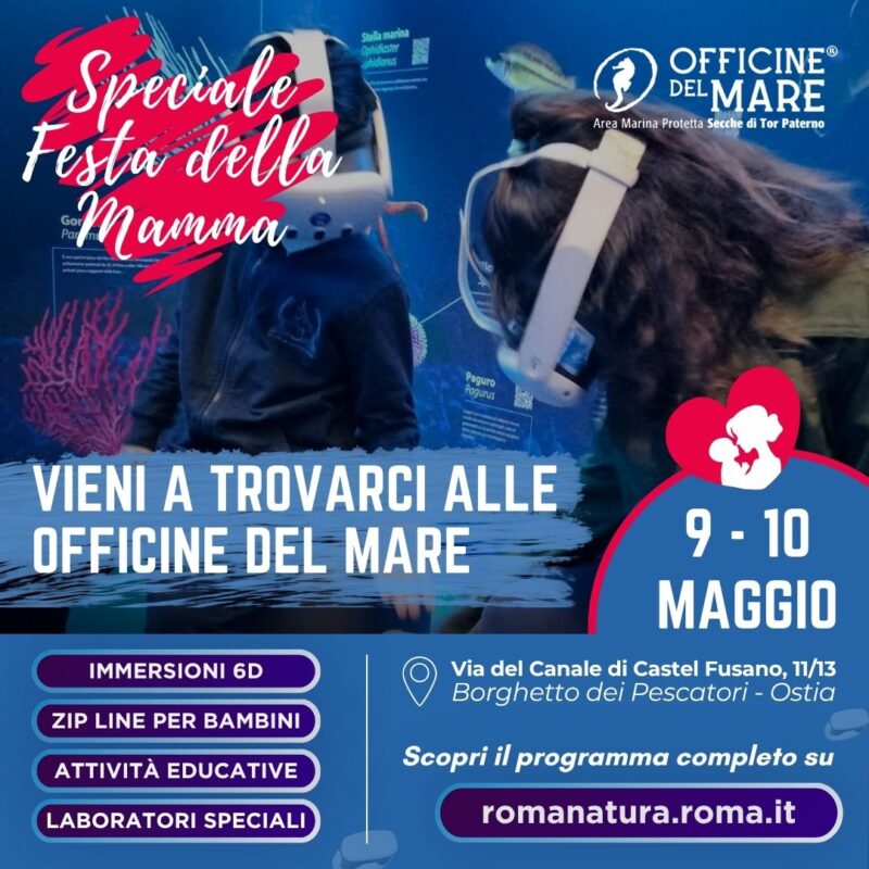 tornano gli eventi alle Officine del Mare, un appuntamento che unisce scienza, educazione ambientale e divertimento per tutta la famiglia